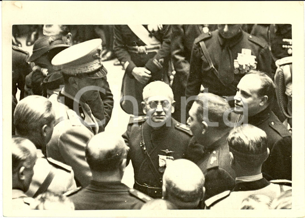 Fotografia d epoca originale 1937 NAPOLI Umberto II commemora Caduti AFRICA ORIENTALE a Casa del fascio Foto 1
