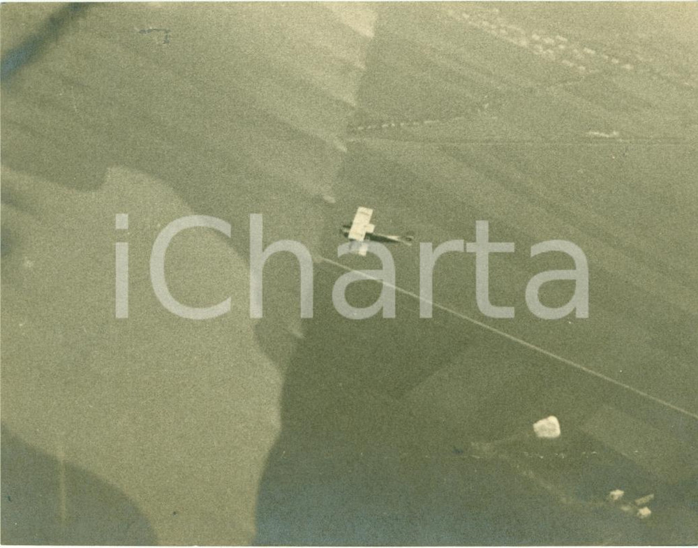 Fotografia d epoca originale 1926 PRAHA Discesa del SALVATOR sul campo aereo KBELY Fotografia 1