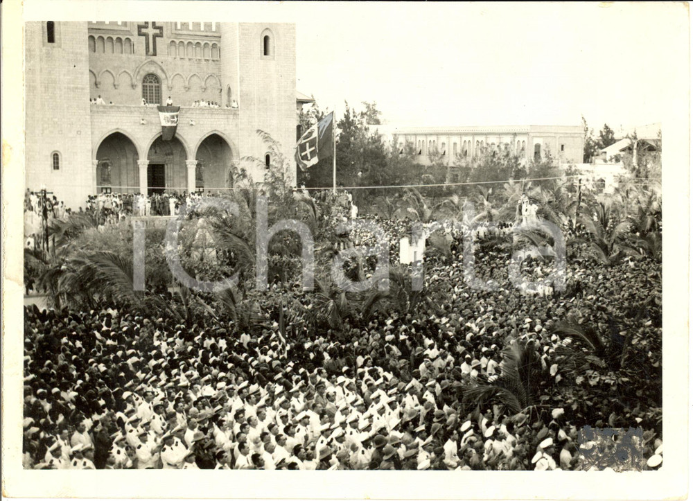 Fotografia d epoca originale 1936 MOGADISCIO SOMALIA AOI Rodolfo GRAZIANI acclamato dal popolo somalo FOTO 1