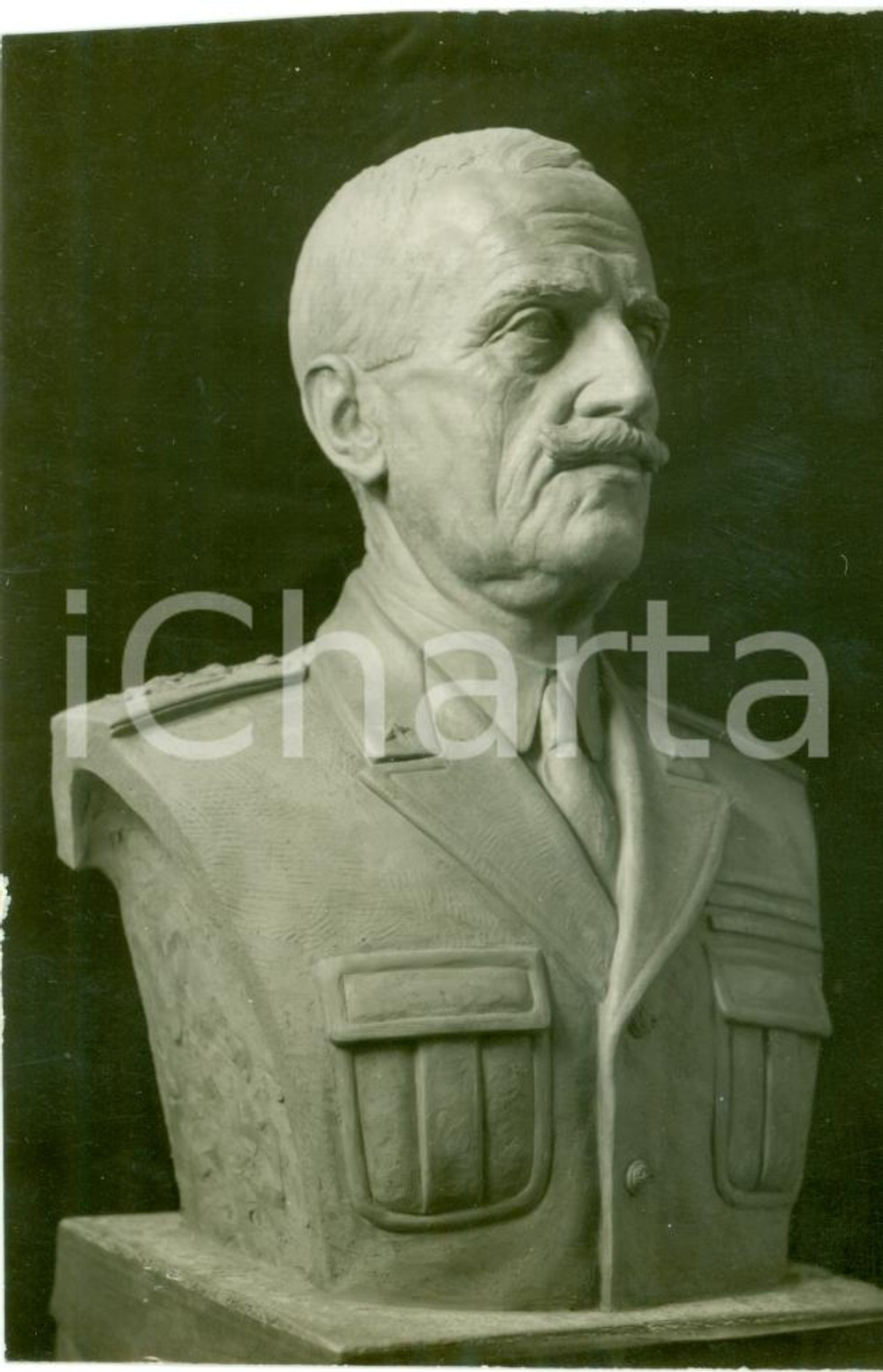 Fotografia d epoca originale 1935 GENOVA Busto VITTORIO EMANUELE III di Antonio MORERA Fotografia 1