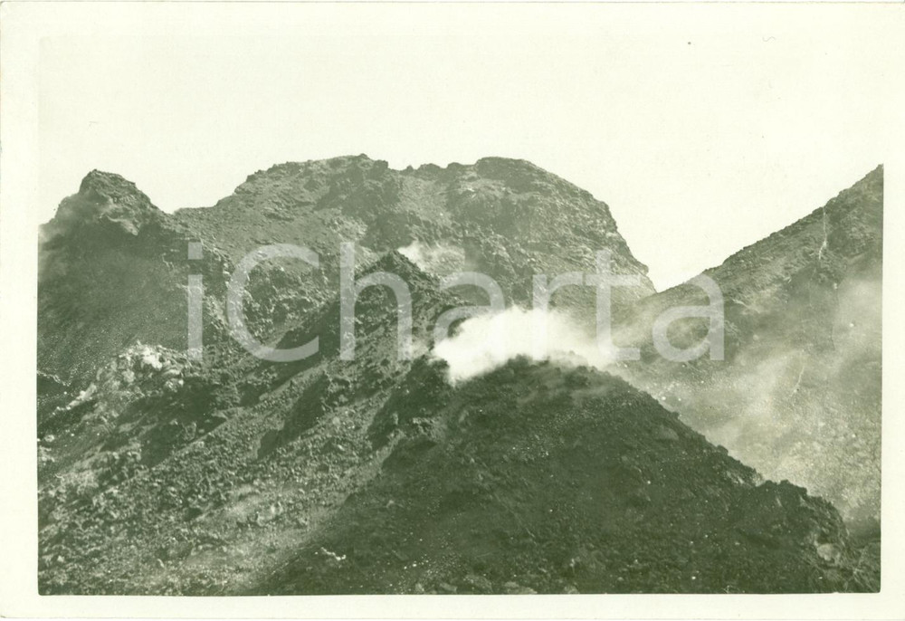 Fotografia d epoca originale 1938 NAPOLI Il cratere del VESUVIO durante l eruzione Fotografia 1