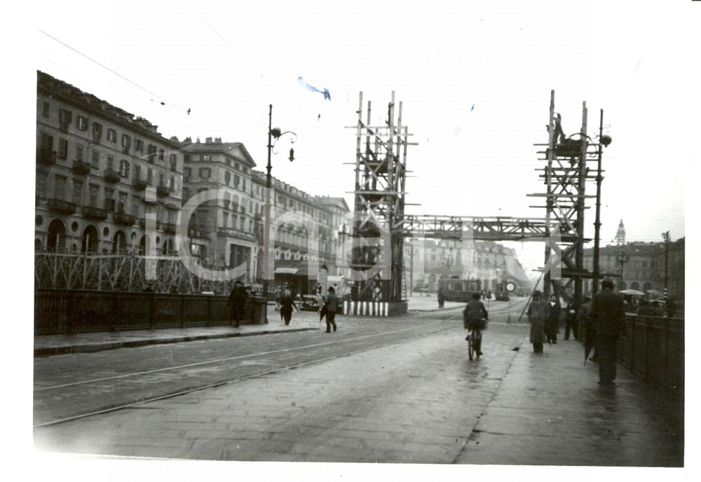 Fotografia d epoca originale 1938 TORINO Lavori in piazza VITTORIO VENETO la piÃ¹ grande d Europa Fotografia 1