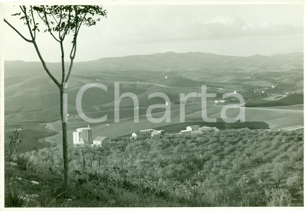 Fotografia d epoca originale 1940 CALTANISSETTA Veduta Borgo Gigino GATTUSO da Villaggio GARISTOPPA Foto 1