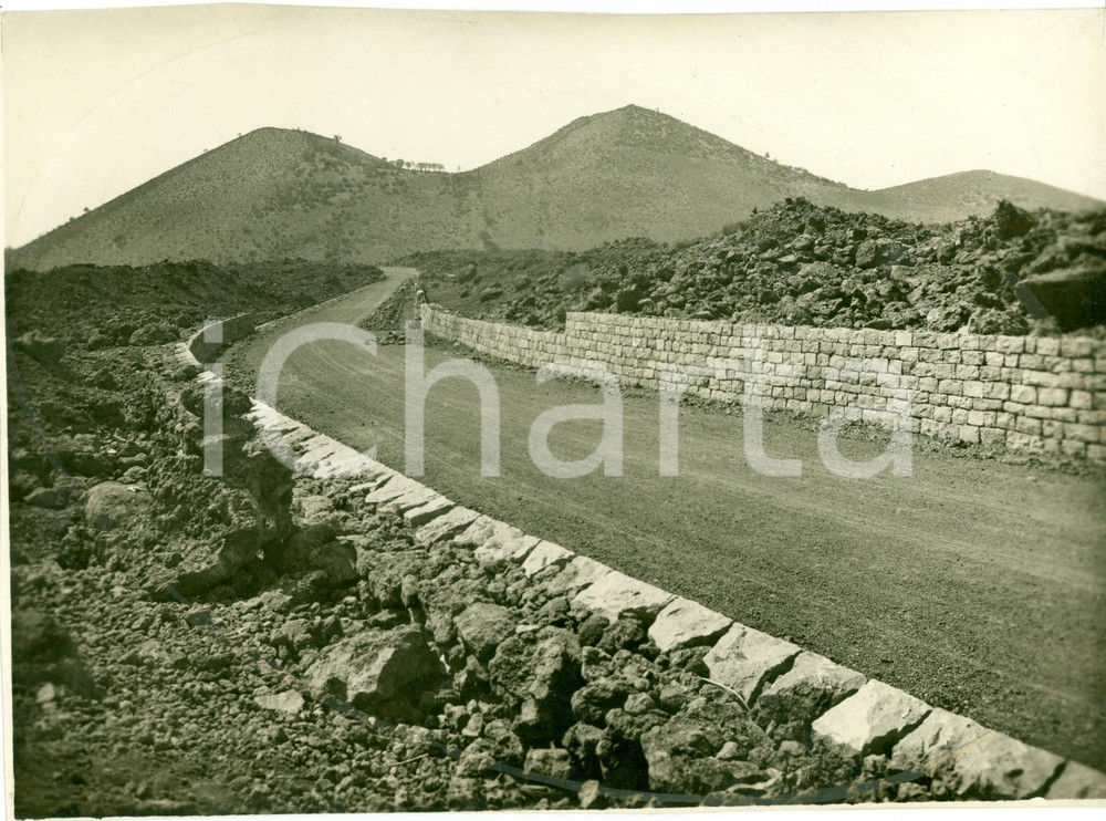 Fotografia d epoca originale 1930 ca CATANIA Veduta della strada per l ETNA Vera fotografia 1