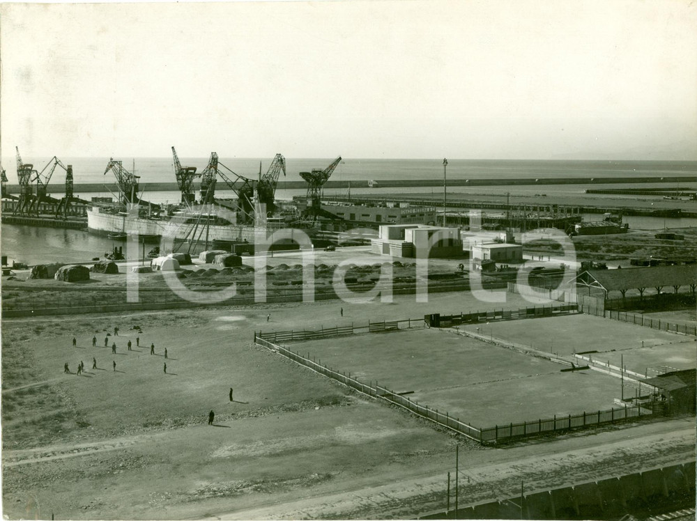 Fotografia d epoca originale 1938 GENOVA L imponente cantiere del nuovo PORTO Fotografia 1