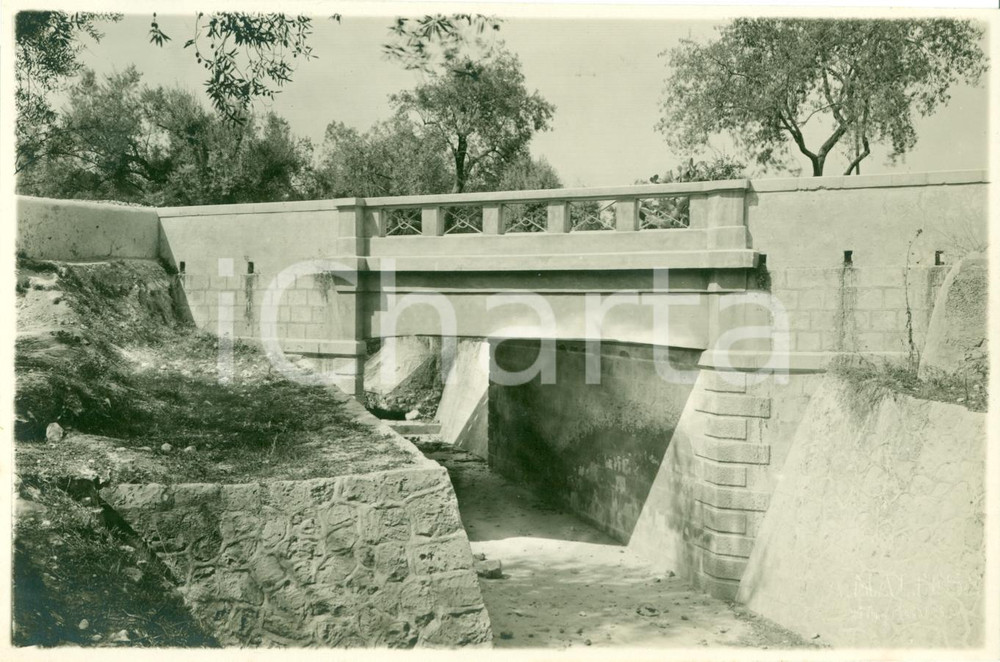 Fotografia d epoca originale 1935 ca SIRACUSA Nuovo ponte sul torrente ROSANO Fotografia 1