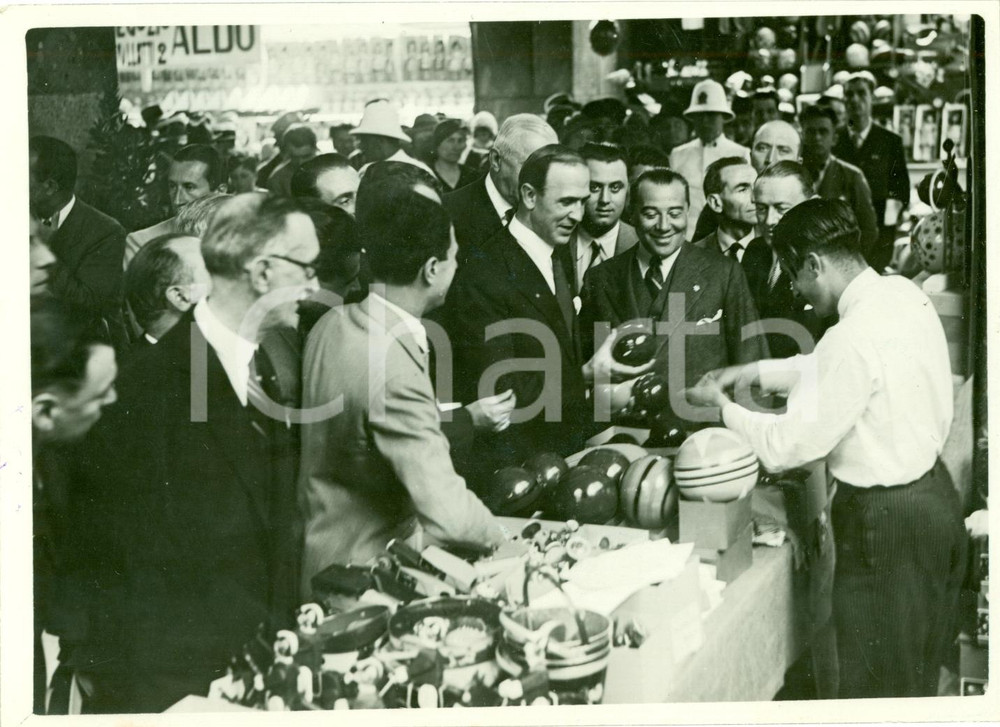 Fotografia d epoca originale 1932 MILANO Dino ALFIERI visita Mostra del Giocattolo Fotografia 1
