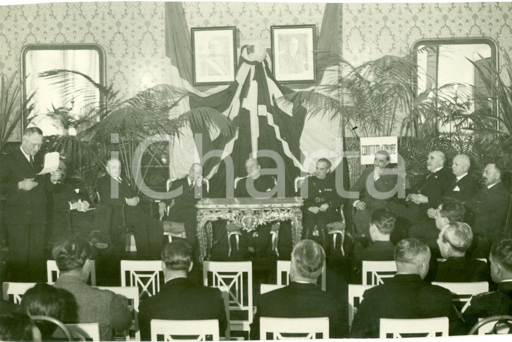 Fotografia d epoca originale 1935 GENOVA NERVI Inaugurazione del Convegno TALASSOLOGICO Fotografia 1