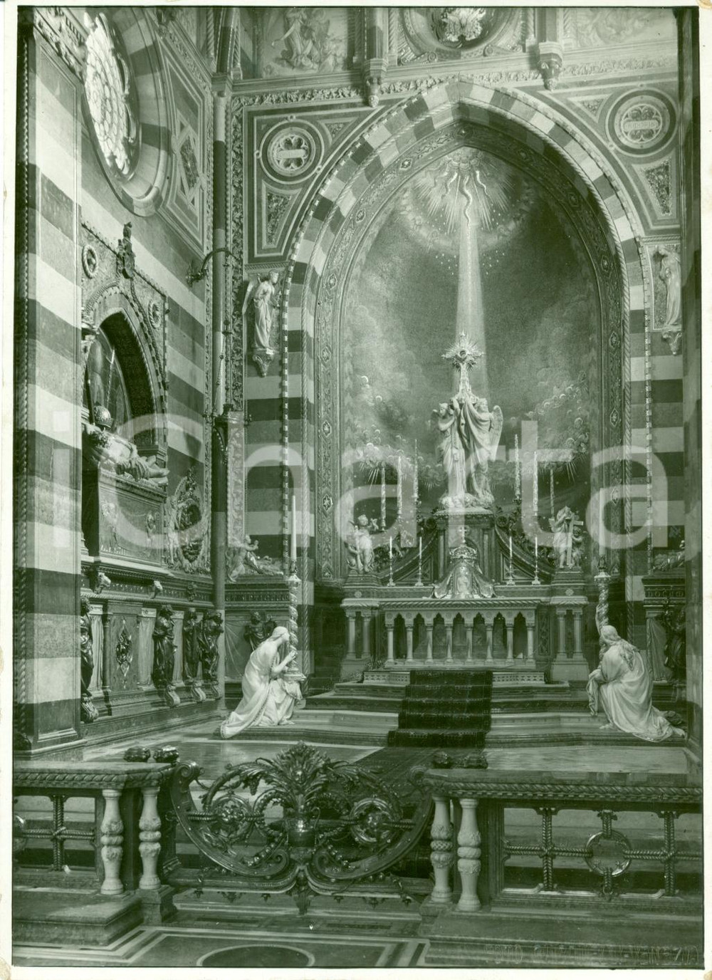 Fotografia d epoca originale 1937 PADOVA Nuova Cappella Sacramento Lodovico POGLIAGHI Vera fotografia 1