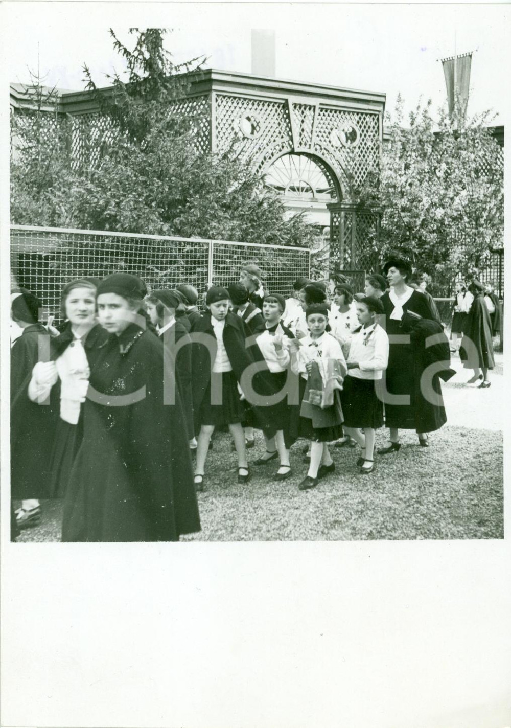 Fotografia d epoca originale 1937 MILANO Giornata dello scolaro a FIERA Campionaria BALILLA Piccole italiane 1