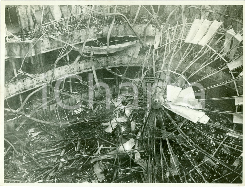 Fotografia d epoca originale 1938 MILANO Teatro LIRICO distrutto da un incendio Fotografia 1