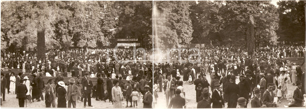 Fotografia d epoca originale 1934 MILANO Panorama Giornata UVA ai Giardini Pubblici Fotografia DOPPIA 1