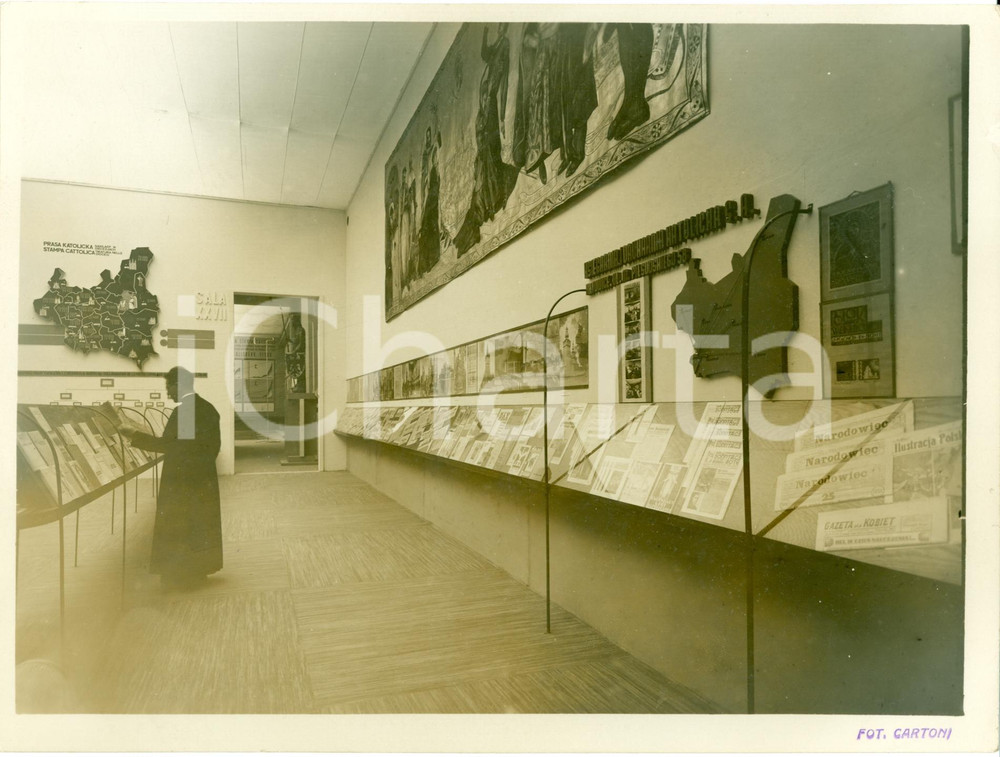 Fotografia d epoca originale 1936 ROMA Mostra Stampa Cattolica Sezione POLONIA Fotografia ANIMATA 1