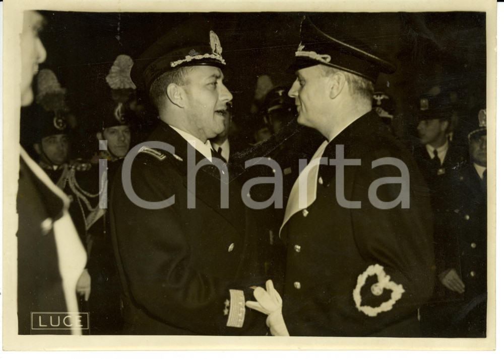 Fotografia d epoca originale 1940 ROMA Galeazzo CIANO saluta Joachim VON RIBBENTROPP alla stazione Foto LUCE 1