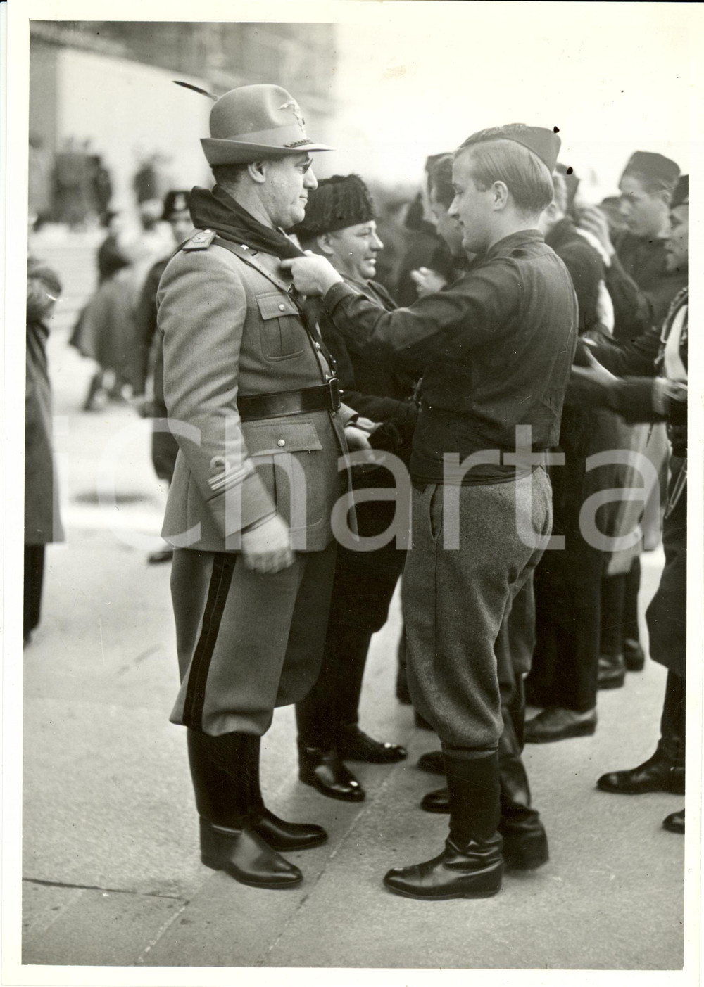 Fotografia d epoca originale 1935 MILANO Celebrazioni fasciste per anniversario Marcia su ROMA Fotografia 1