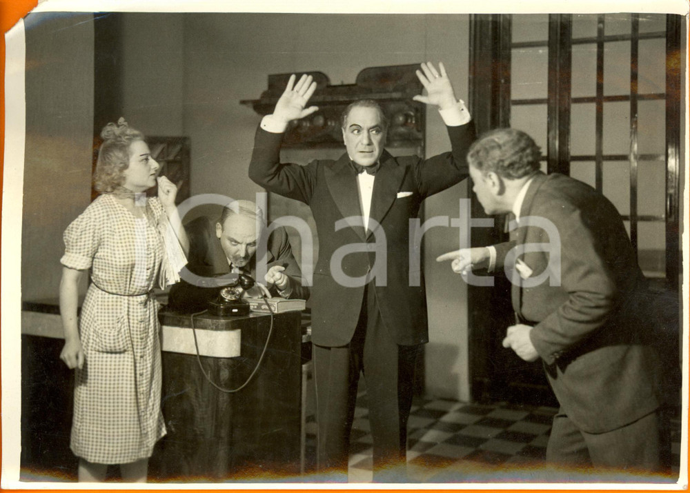 Fotografia d epoca originale 1938 MILANO TEATRO MANZONI Un gentiluomo enigmatico Compagnia Giulio DONADIO 1