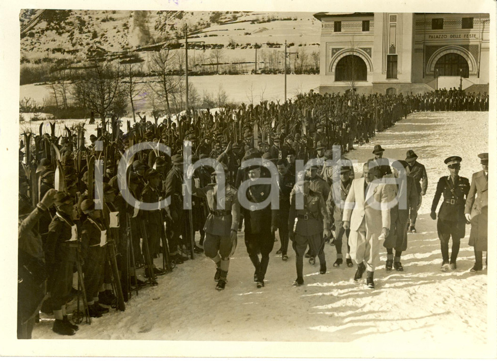 Fotografia d epoca originale 1936 BARDONECCHIA TO Renato RICCI gara sciistica degli AVANGUARDISTI Foto 1