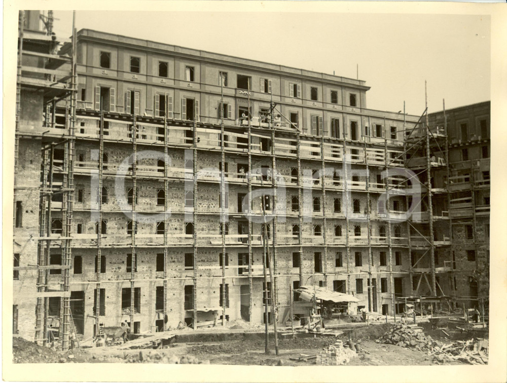 Fotografia d epoca originale 1930 ROMA Cantiere degli alloggi convenzionati con il GOVERNATORATO Fotografia 1