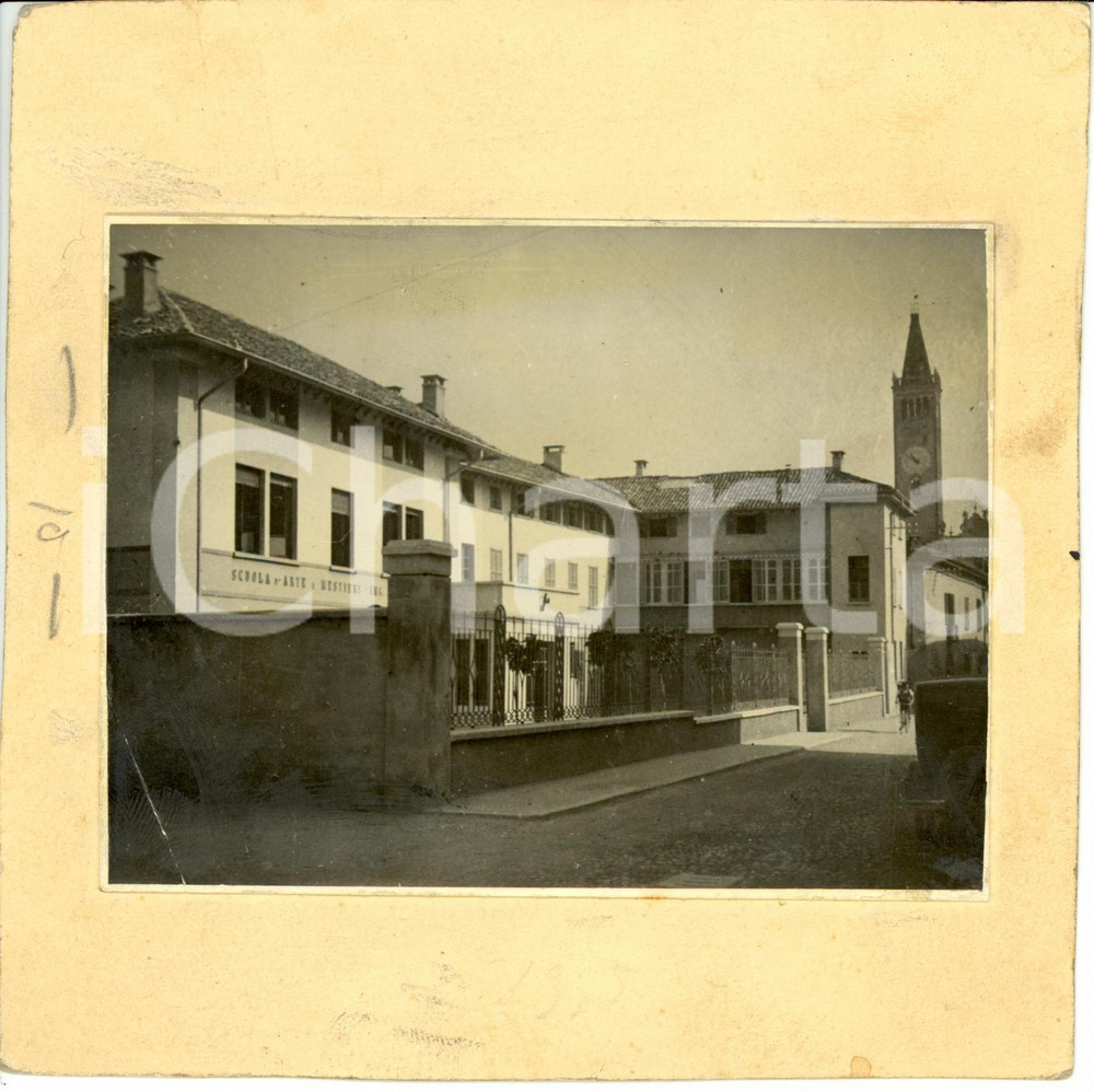 Fotografia d epoca originale 1941 TREVIGLIO BG Casa Ingegner Giuseppe GROSSI sede Scuola Arti e Mestieri 1
