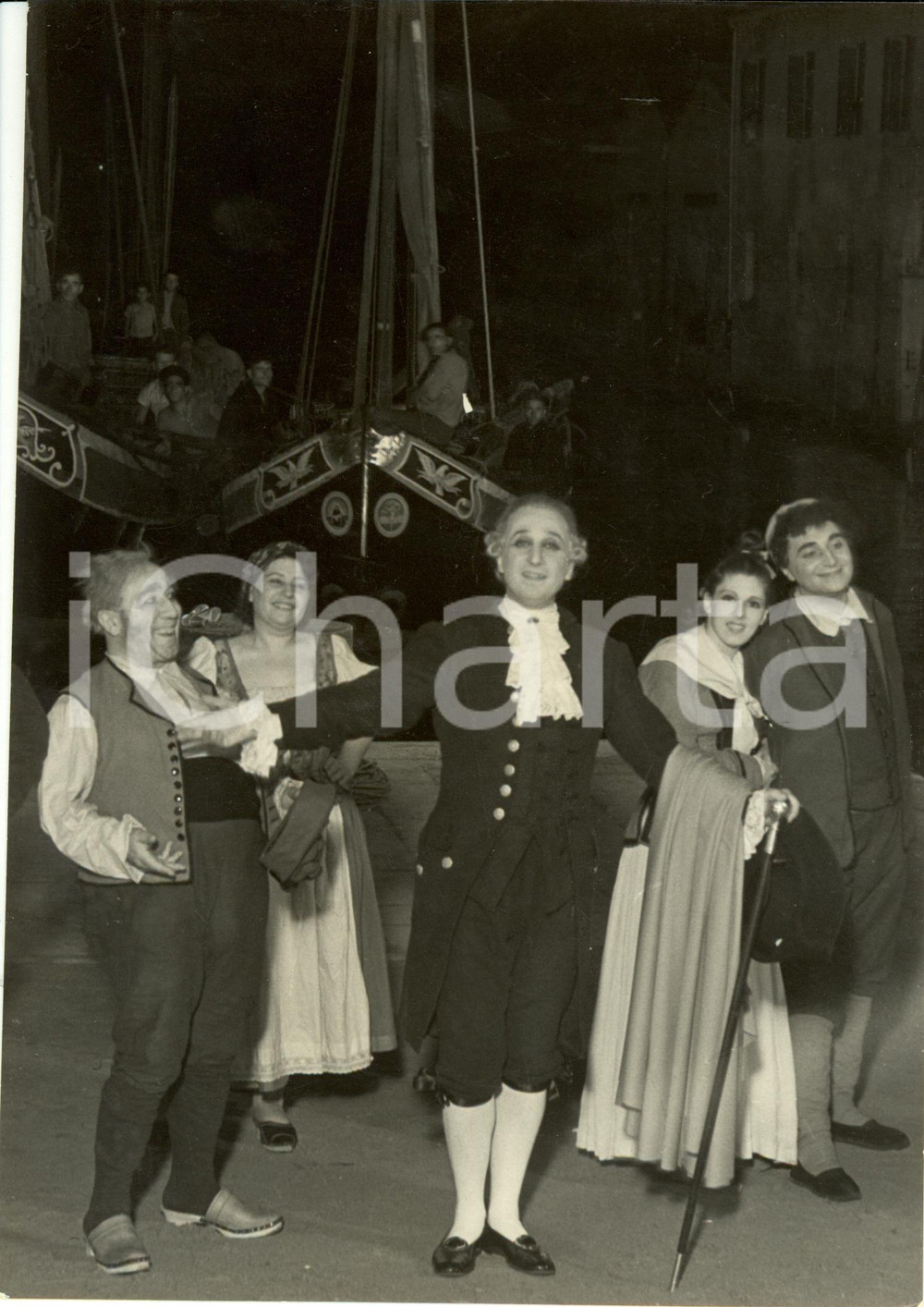 Fotografia d epoca originale 1937 VENEZIA TEATRO Giulio STIVAL Baruffe Chioggiotte Carlo GOLDONI Foto scena 1