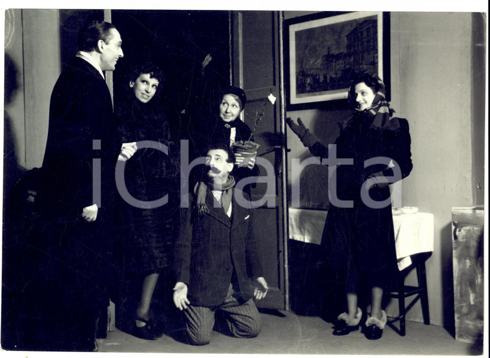 Fotografia d epoca originale 1941 MILANO Compagnia TEATRO ODEON in  Sogno di una notte d inverno  MUSATESCU 1