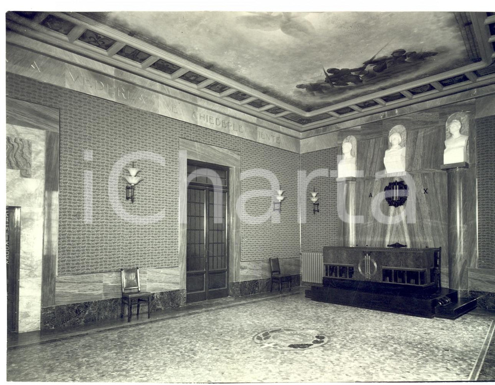 Fotografia d epoca originale 1932 LUCCA CASA DEL MUTILATO Il nuovo salone delle assemblee Fotografia 1