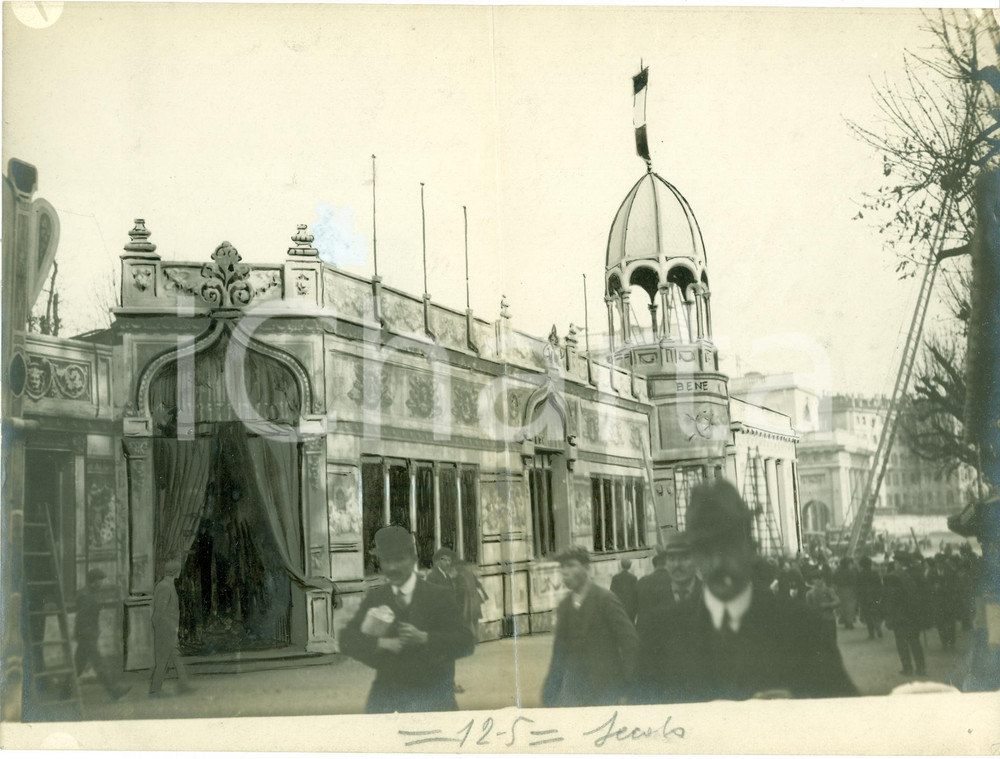 Fotografia d epoca originale 1913 MILANO Il Padiglione della Fiera PORTA VENEZIA Foto RIPRODUZIONE COEVA 1
