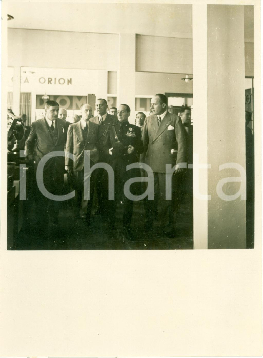 Fotografia d epoca originale 1937 MILANO Achille STARACE visita Mostra della Radio ORION Fotografia 1