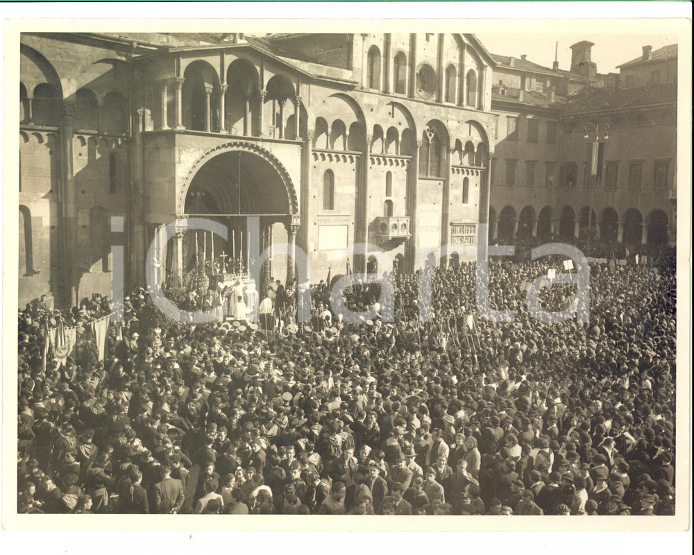 Fotografia d epoca originale 1935 MODENA Messa in piazza per XIV Anniversario Marcia su ROMA Fotografia 1