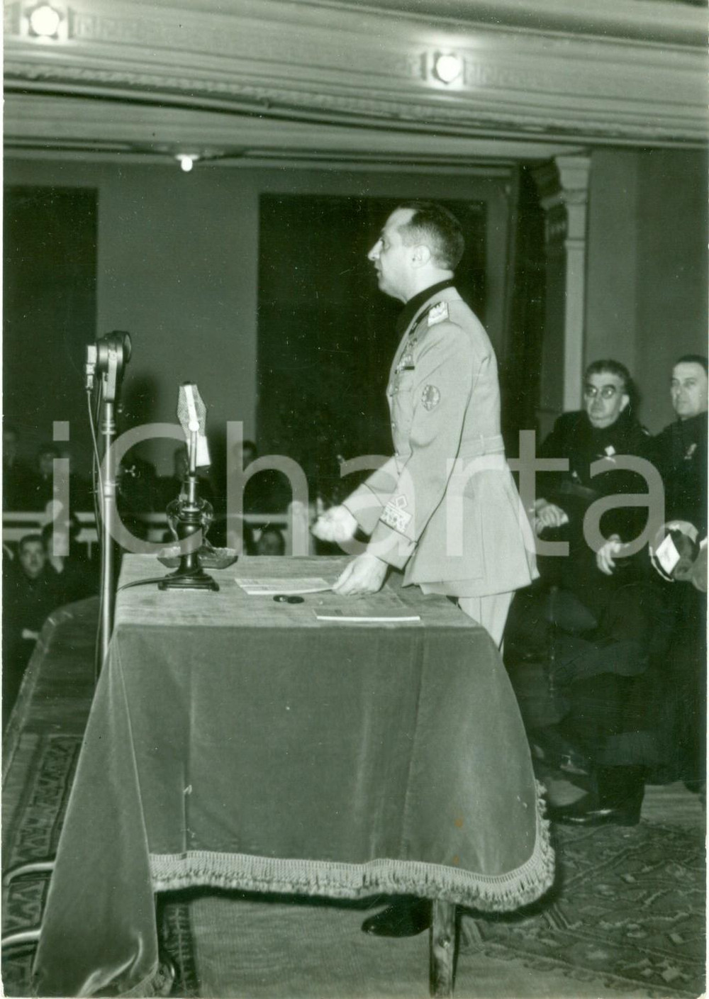 Fotografia d epoca originale 1939 MILANO CONSERVATORIO Giuseppe BOTTAI inaugura Corso docenti professionali 1