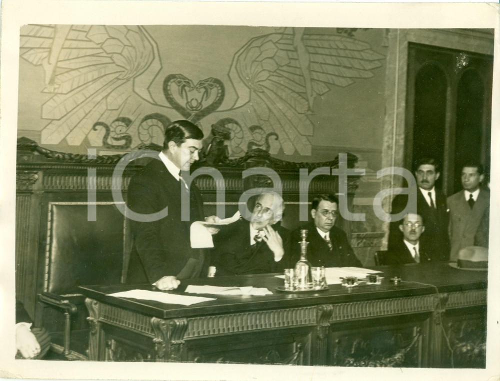 Fotografia d epoca originale 1931 ROMA Corrado GINI inaugura Corso Statistica Agraria MINISTERO AGRICOLTURA 1