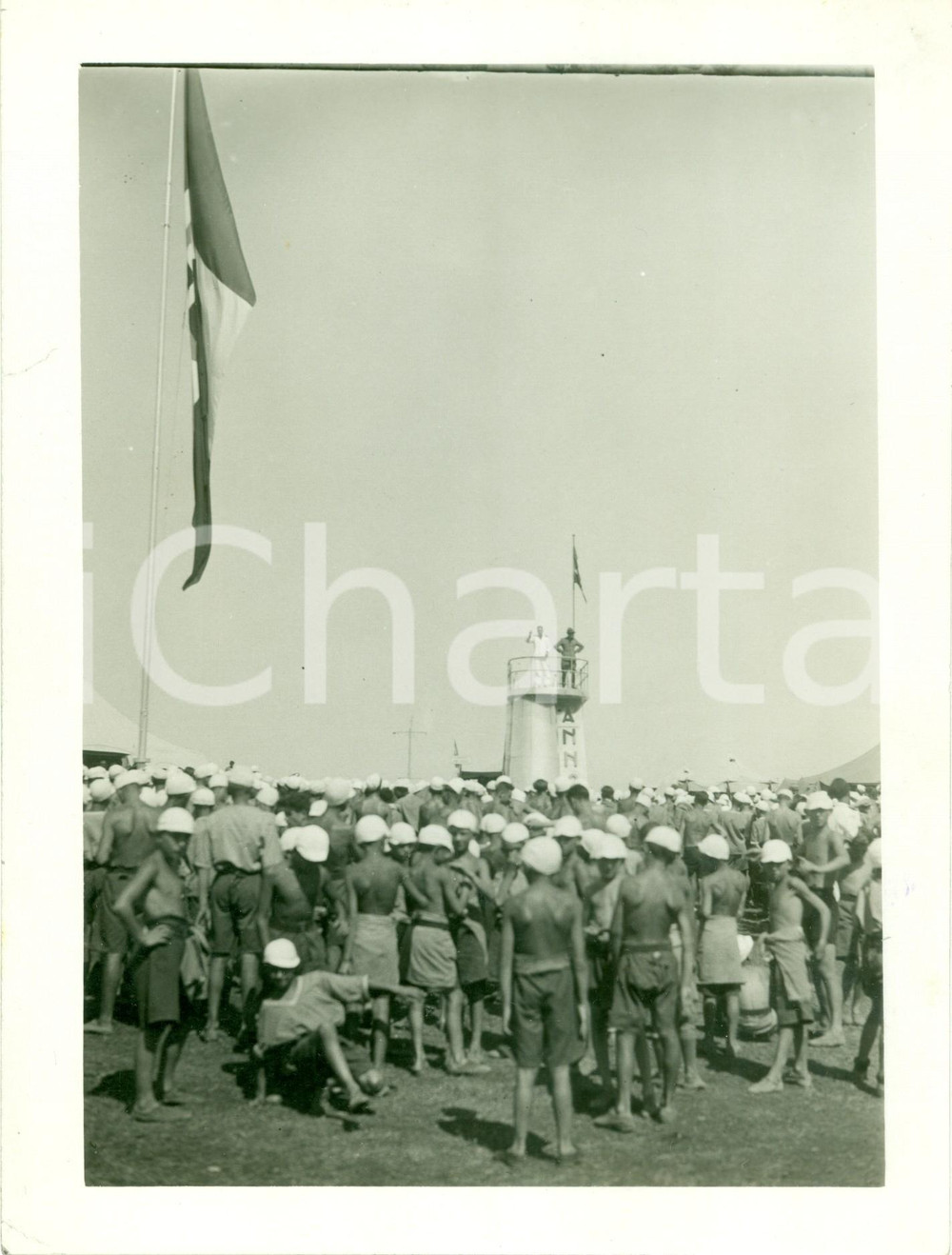 Fotografia d epoca originale 1932 ROMA Istruzione dei cori del CAMPO MUSSOLINI Avanguardisti all estero FOTO 1