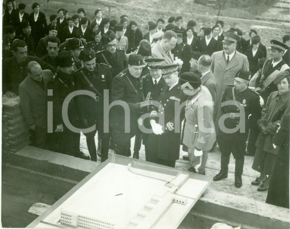 Fotografia d epoca originale 1936 VENEZIA SANT ELENA Posa prima pietra Casa dei Marinaretti Fotografia 1