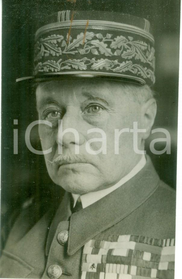 Fotografia d epoca originale 1939 PARIS Generalissimo Maurice GAMELIN Comandante forze francoinglesi FOTO 1
