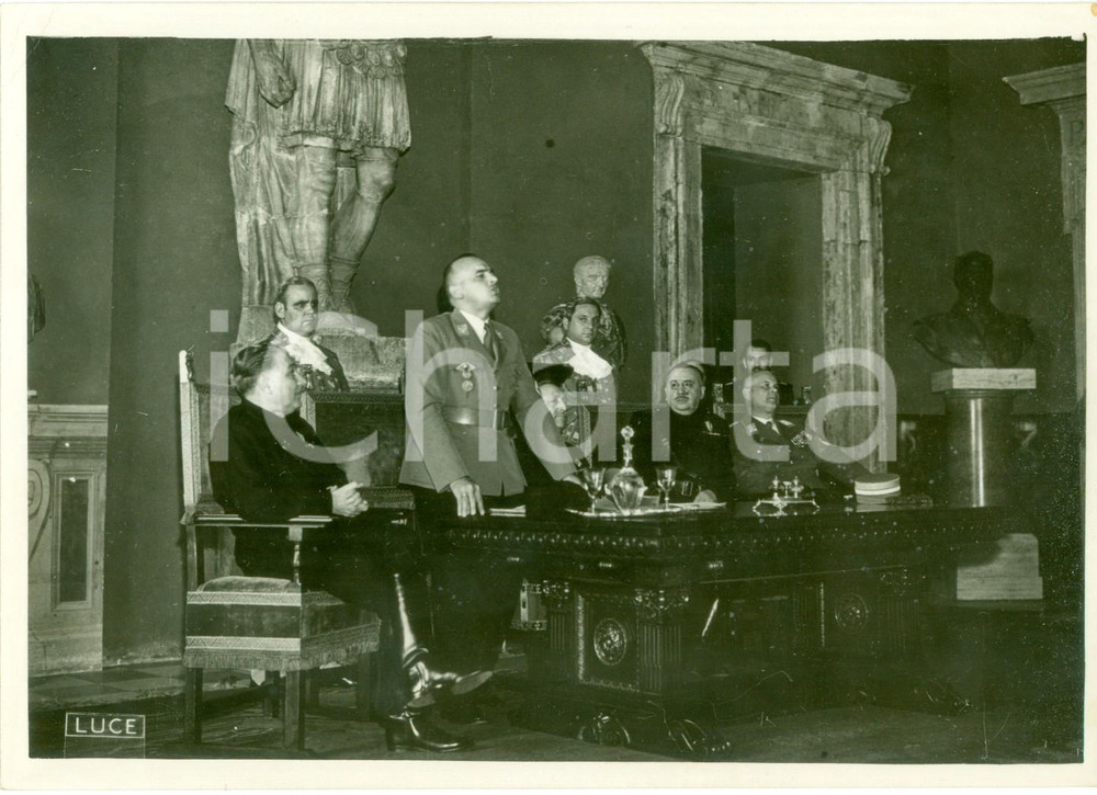 Fotografia d epoca originale 1936 ROMA Hans FRANK inaugura comitato relazioni giuridiche italotedesche FOTO 1