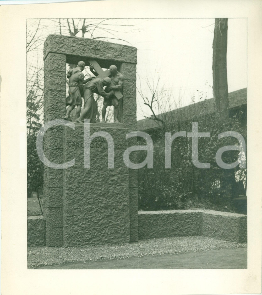 Fotografia d epoca originale 1937 CAPORETTO SLOVENIA Una stazione della VIA CRUCIS Fotografia cm 21 x 23 1