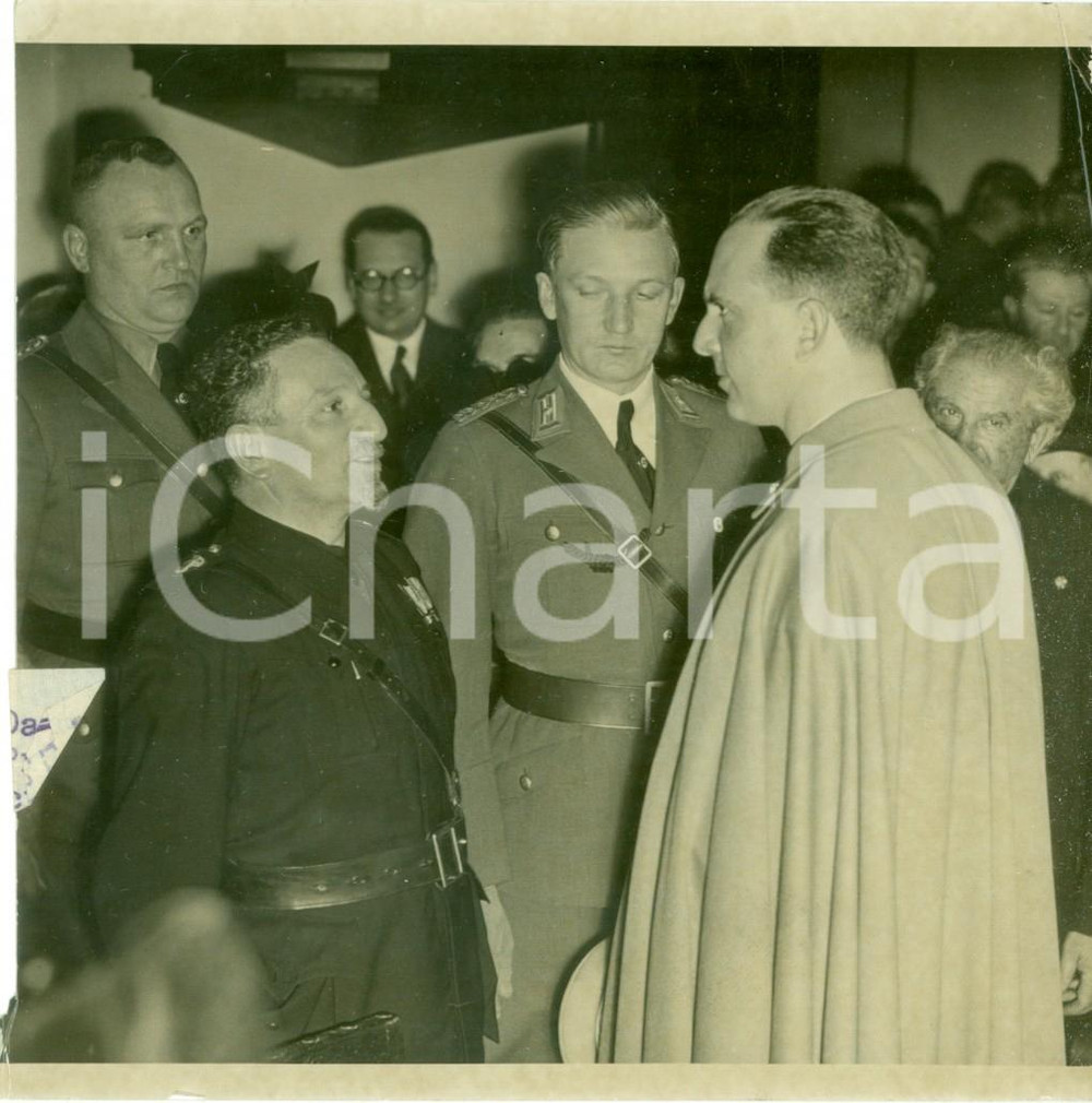 Fotografia d epoca originale 1939 NAPOLI Principe UMBERTO II inaugura nuova sede DANTE ALIGHIERI Fotografia 1
