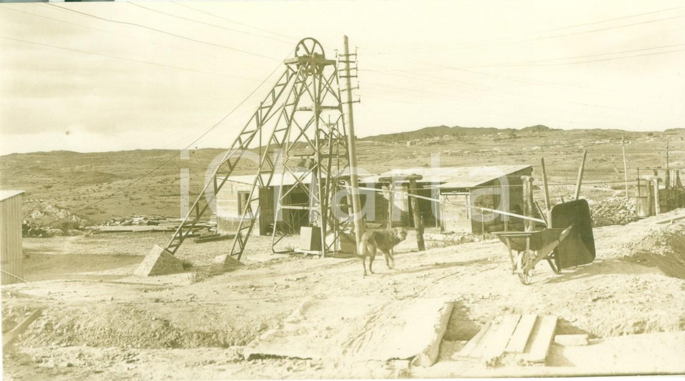 Fotografia d epoca originale 1935 SHUMA GALE  SOMALIA Pozzo di estrazione miniera d oro Fotografia 1