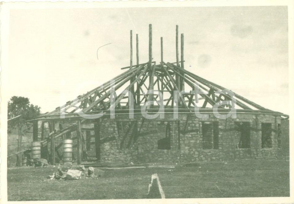 Fotografia d epoca originale 1938 MAGA SOMALIA AOI Costruzione della nuova residenza Fotografia 1