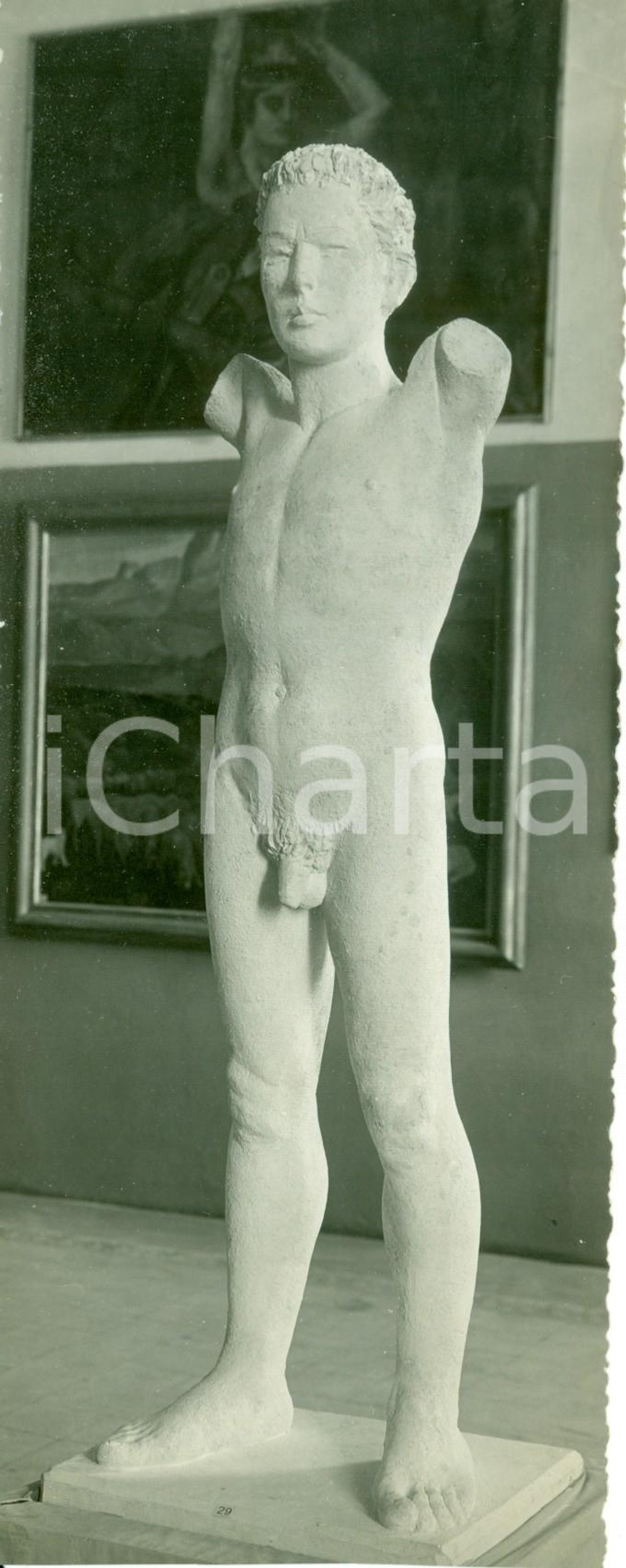 Fotografia d epoca originale 1935 PESCARA Pio IORIO Studio di nudo Mostra Sindacato Belle Arti ABRUZZO MOLISE 1