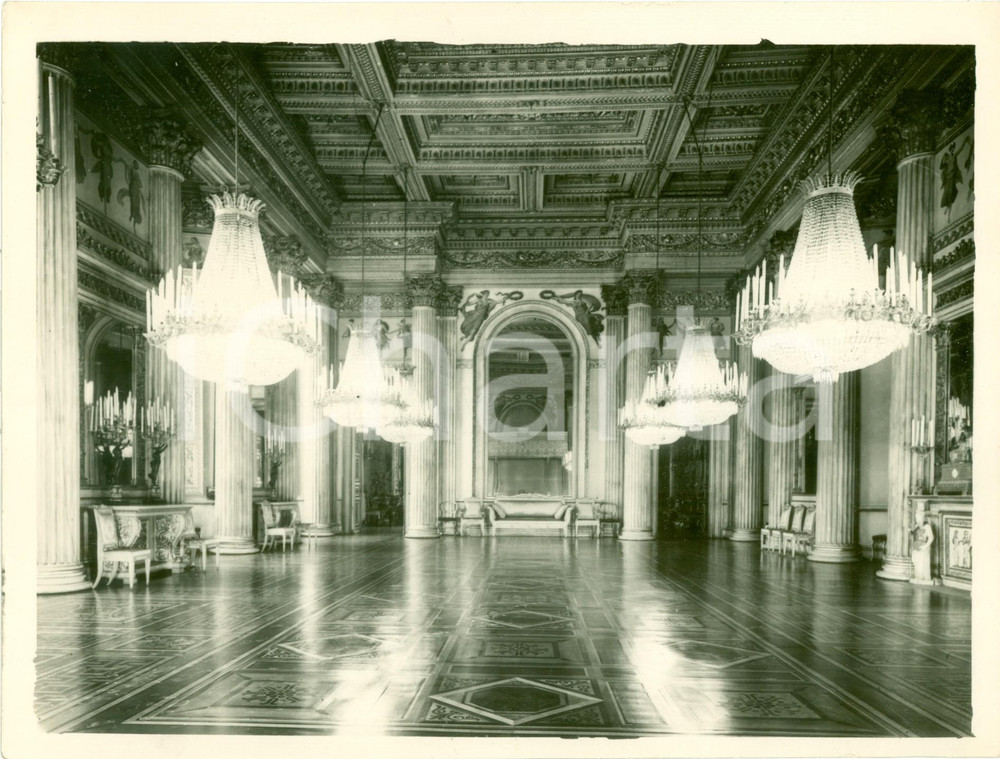 Fotografia d epoca originale 1930 TORINO PALAZZO REALE Il salone da ballo Vera fotografia 1