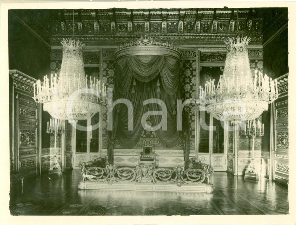 Fotografia d epoca originale 1930 TORINO PALAZZO REALE Il salone del trono Vera fotografia 1