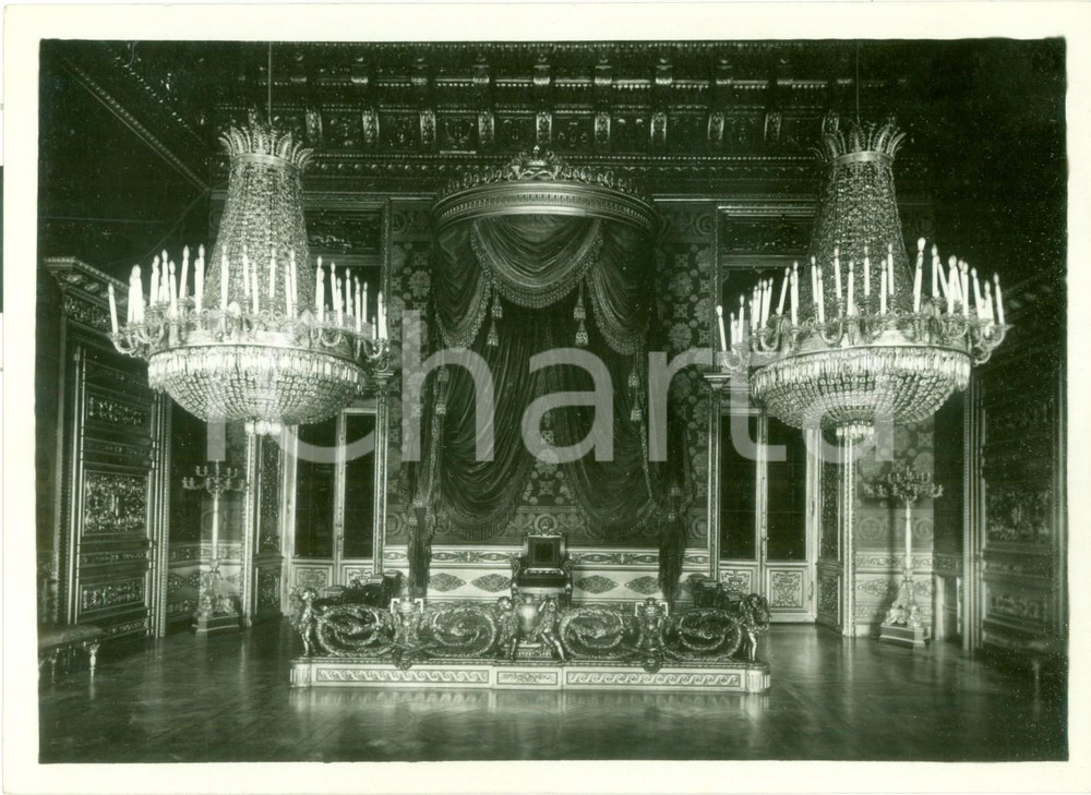 Fotografia d epoca originale 1930 TORINO PALAZZO REALE Sala del trono Fotografia autentica Guido COMETTO 1