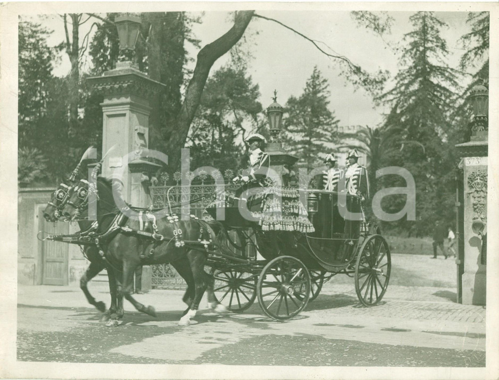 Fotografia d epoca originale 1929 ROMA Berlina di Francesco BORGONCINIDUCA nunzio apostolico va al QUIRINALE 1