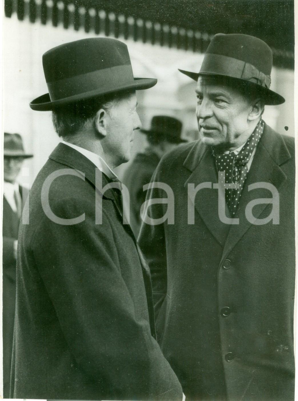 Fotografia d epoca originale 1935 LONDON Robert VANSITTART Walter RUNCIMAN partono per Conferenza di STRESA 1