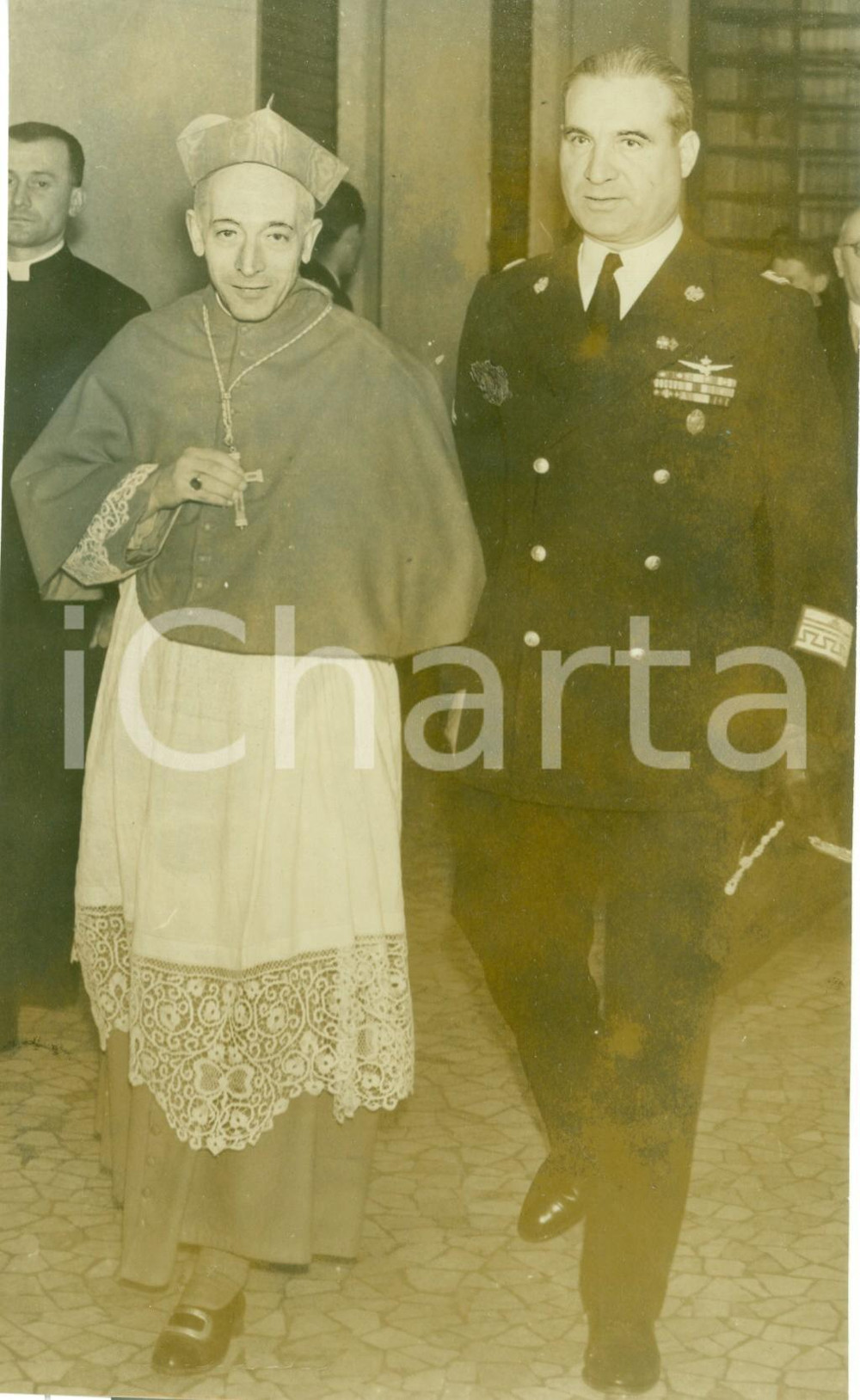 Fotografia d epoca originale 1940 MILANO Cardinal Ildefonso SCHUSTER all Associazione per l ORIENTE CRISTIANO 1