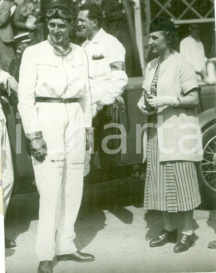 Fotografia d epoca originale 1937 PARIS Nicola di ROMANIA pilota al Gran Premio Automobilistico Fotografia 1