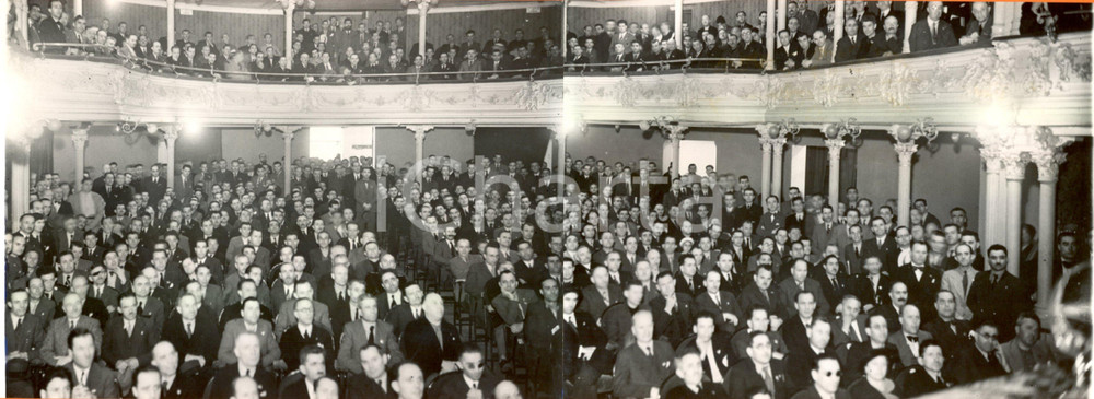 Fotografia d epoca originale 1936 MILANO Assemblea dell Associazione Mutilati al Teatro FILODRAMMATICI 1