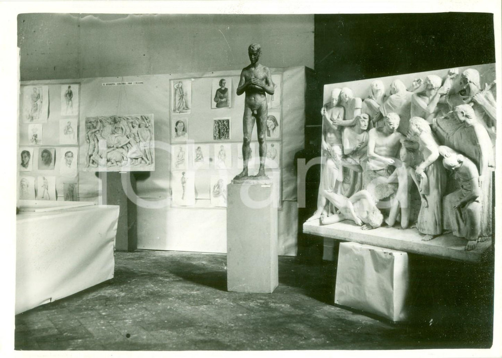 Fotografia d epoca originale 1938 MILANO ACCADEMIA DI BRERA Mostra per inaugurazione anno accademico FOTO 1