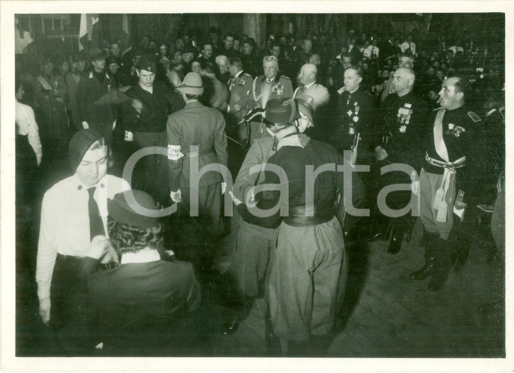 Fotografia d epoca originale 1935 TORINO TEATRO REGIO Cerimonia della leva fascista per XXIV MAGGIO Foto 1